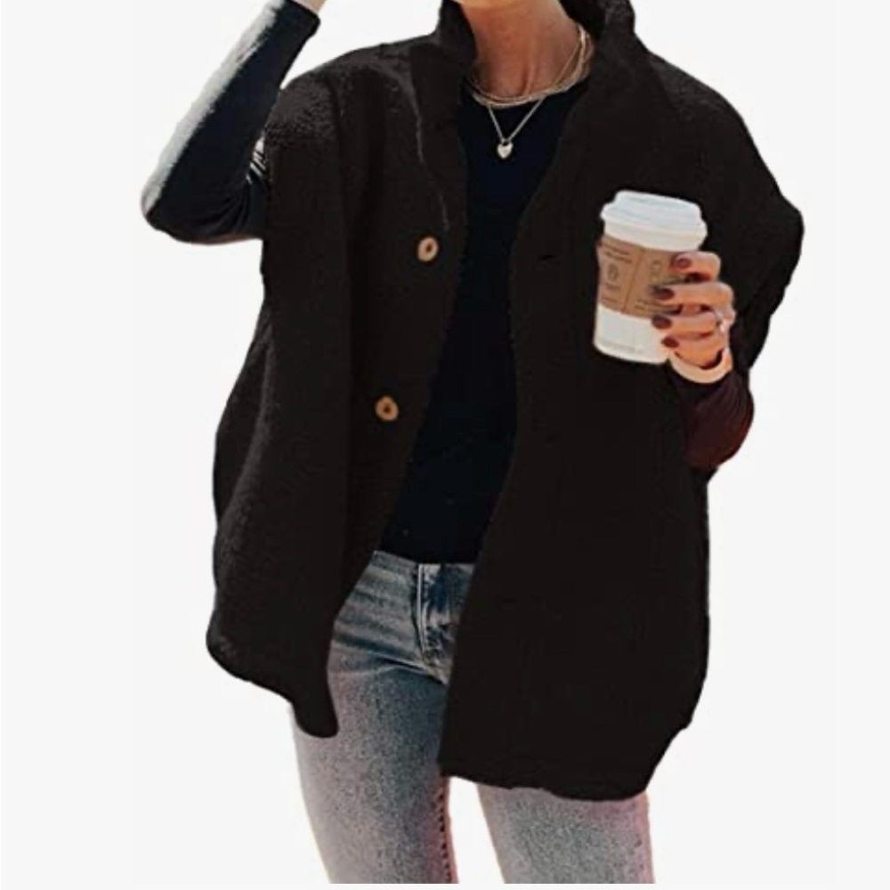 Womens Fuzzy Fleece Vest Casual Oversized  Sherpa Vest Jacket with Pockets